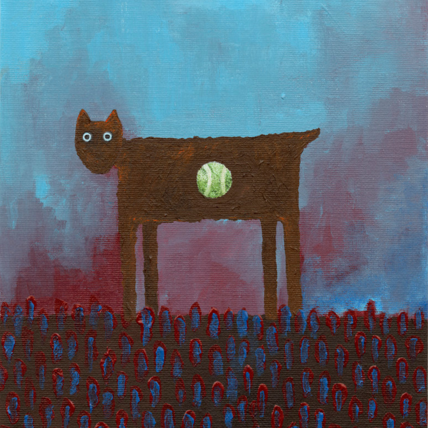 "Satans little helper" Animal acrylic painting