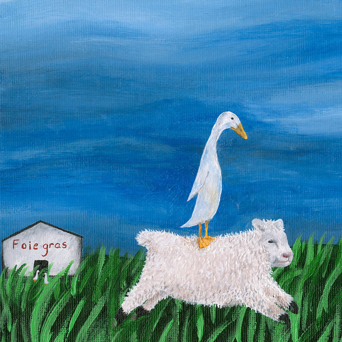 "The great escape" Animal acrylic painting