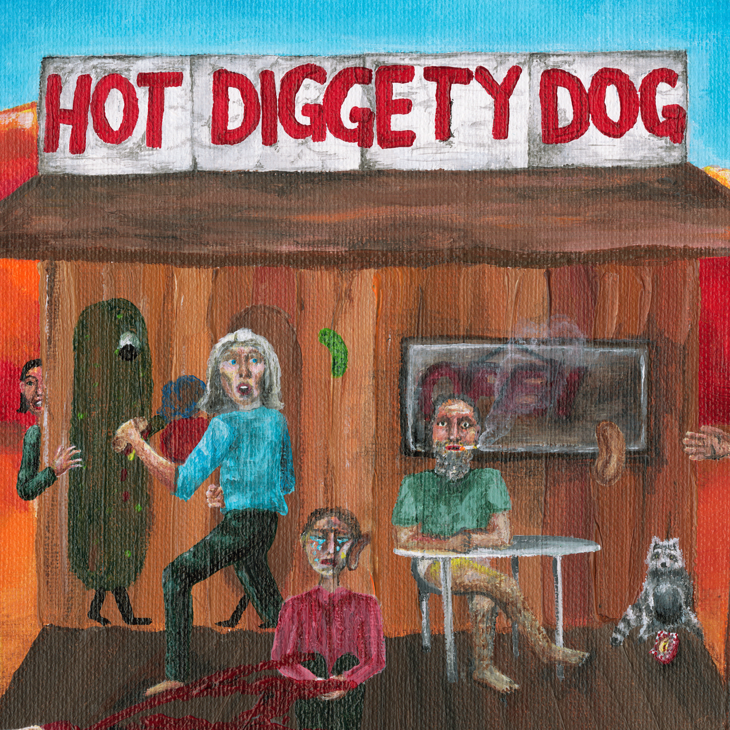 “Hot Diggety Dog” Art Print, Contemporary Figurative Wall Art