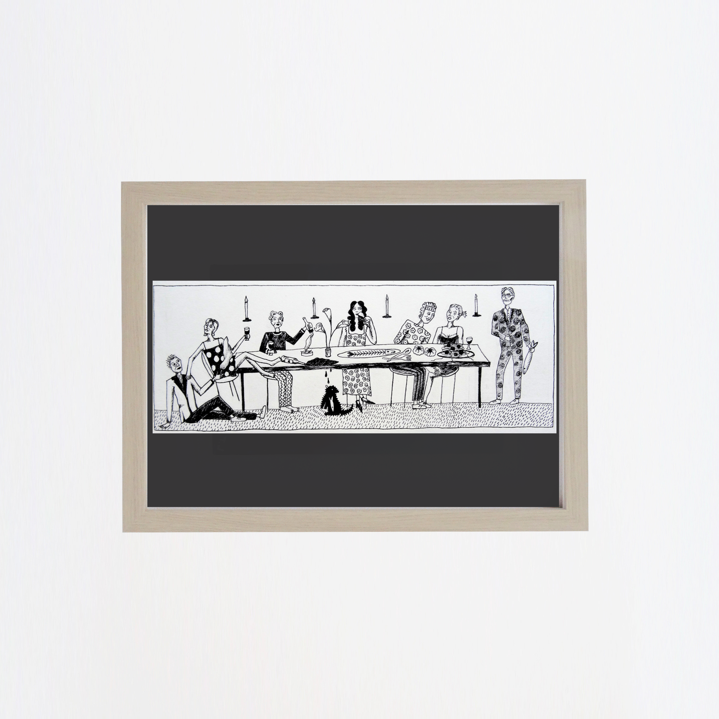 "Dinner party" illustration available as print