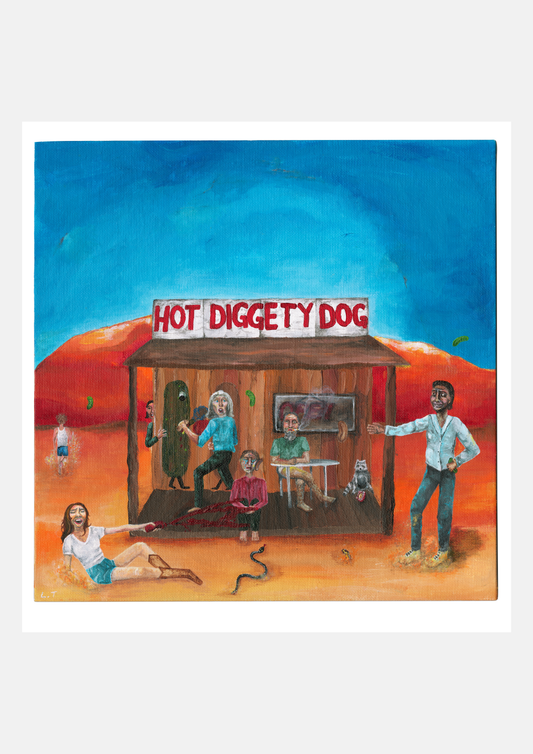 “Hot Diggety Dog” Art Print, Contemporary Figurative Wall Art
