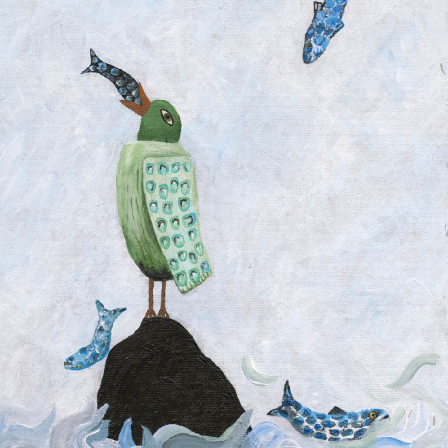 "Fish for all" Animal painting available as print