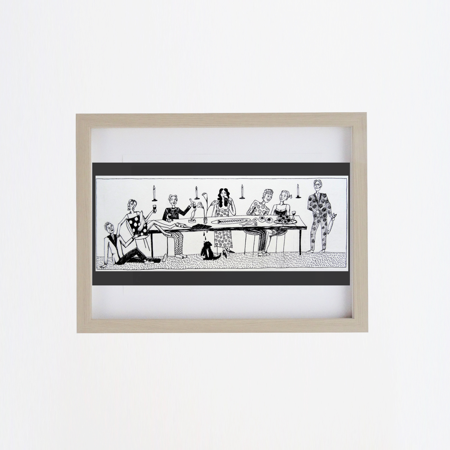 "Dinner party" illustration available as print