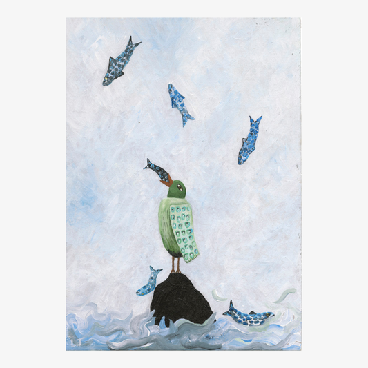 "Fish for all" Animal acrylic painting
