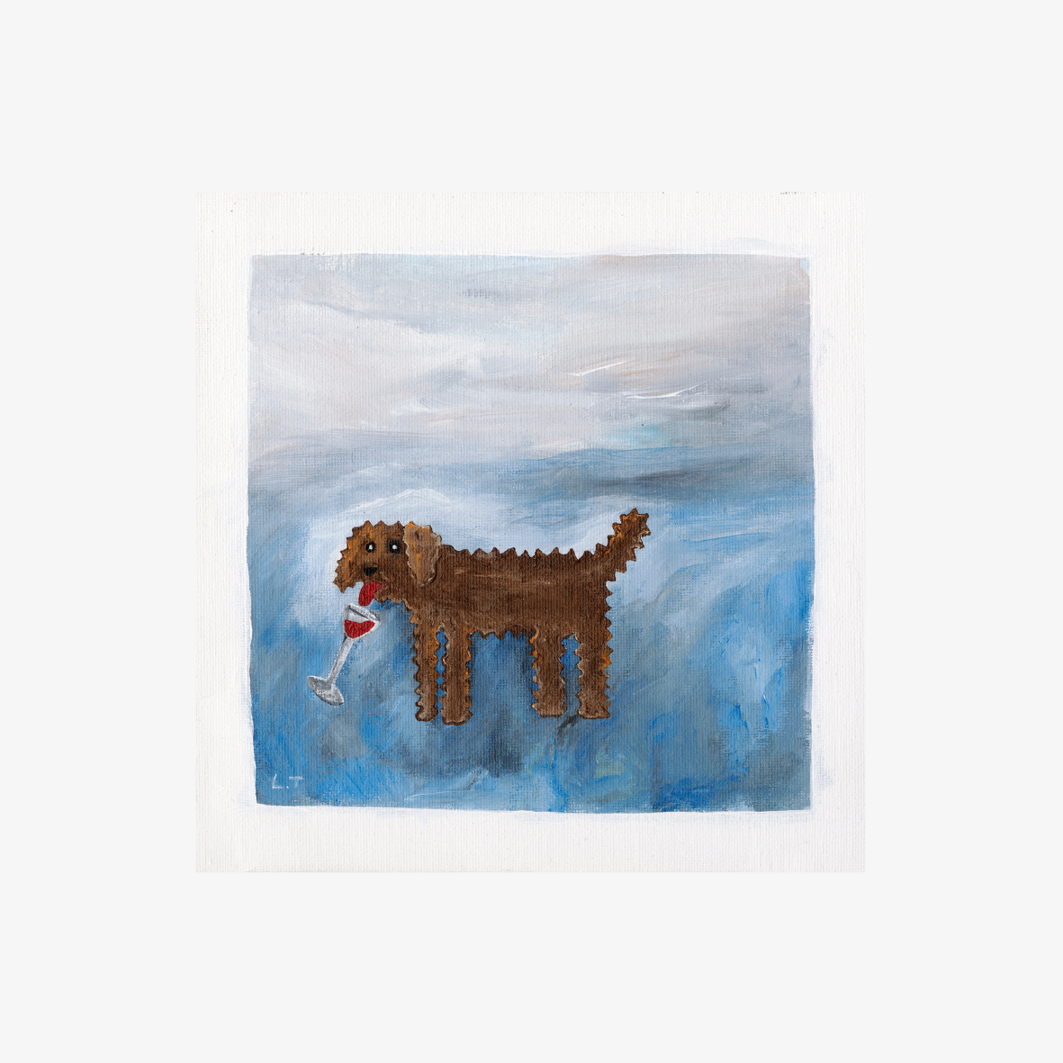 "Hair of the dog" Animal acrylic painting