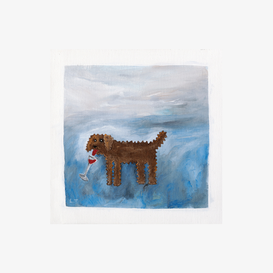 "Hair of the dog" Animal acrylic painting